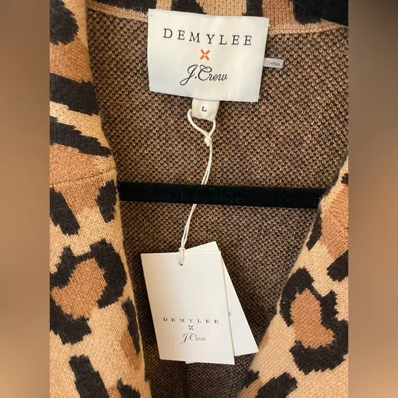 DemyLee x J. Crew Leopard Coatigan - Picture 2 of 3